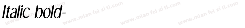 Italic bold字体转换